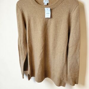 J. Crew Women's Camel/Tan Crewneck Sweater